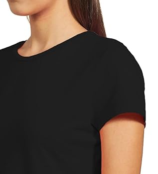 Tシャツ・カットソー PLAIN Black Shirt with Classic Collar in Tech Fabric Woman Buy XENOVAURBAN Women's Plain Regular fit Round Neck T-Shirt
